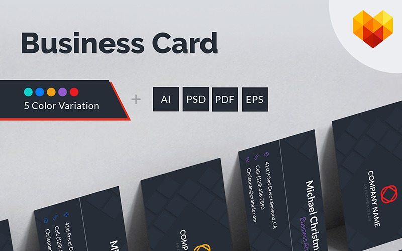 Шаблон візитної картки для бізнес-аналітика - шаблон фірмового стилю