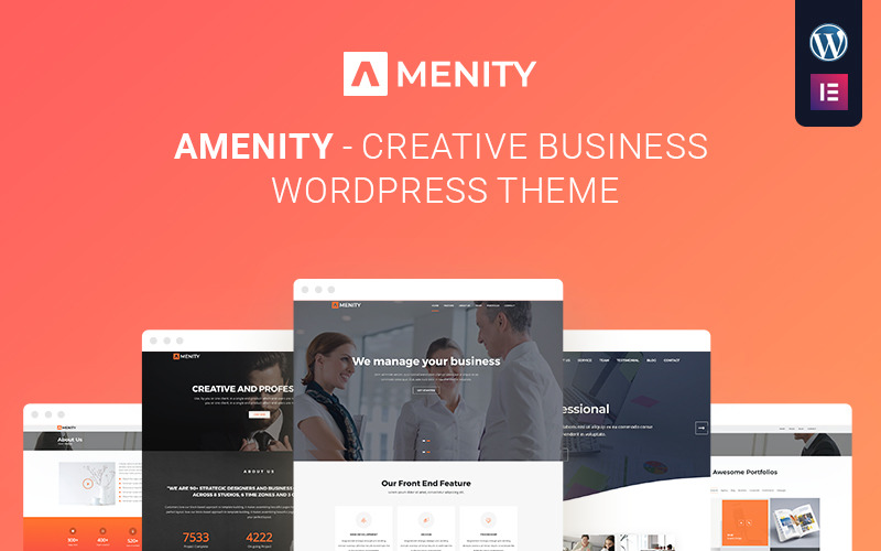 Amenity - Тема WordPress для однієї сторінки для бізнесу