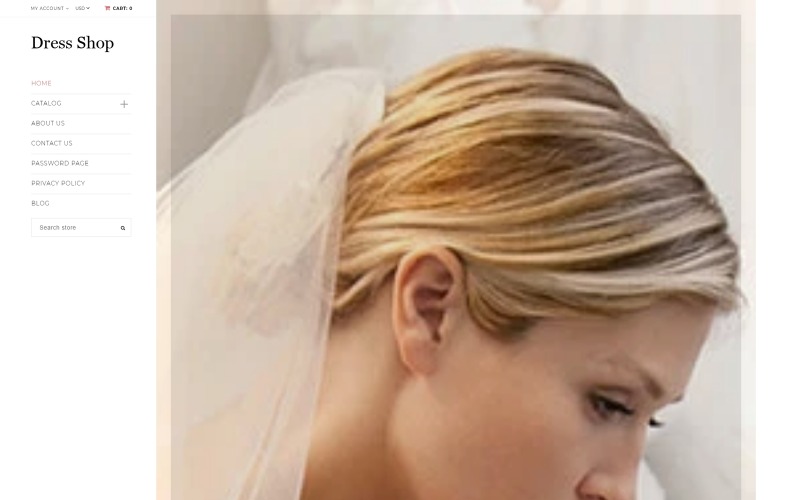 Dress Shop - Verfijnde trouwjurk Online Shop Shopify-thema