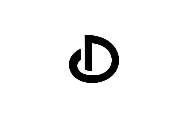 Písmeno D Logo šablona