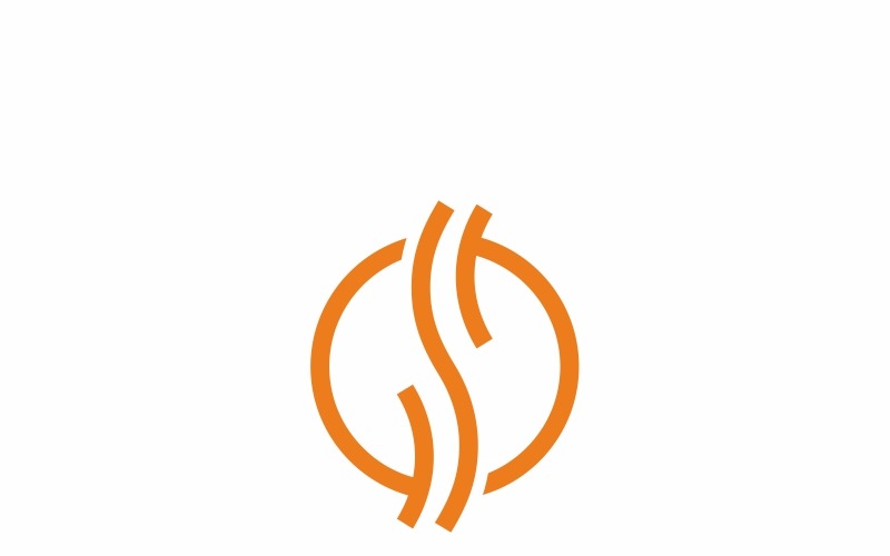 Plantilla de logotipo de letra Smart Line S