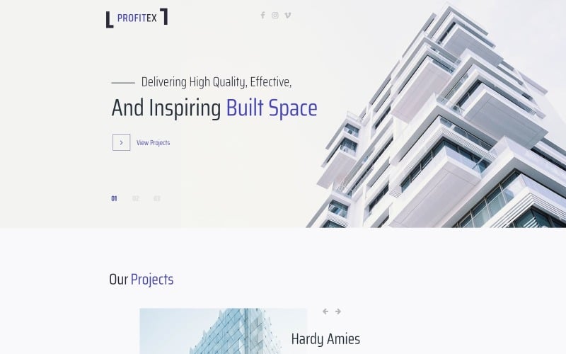 Profitex - Motyw WordPress Elementor agencji Bright Architecture