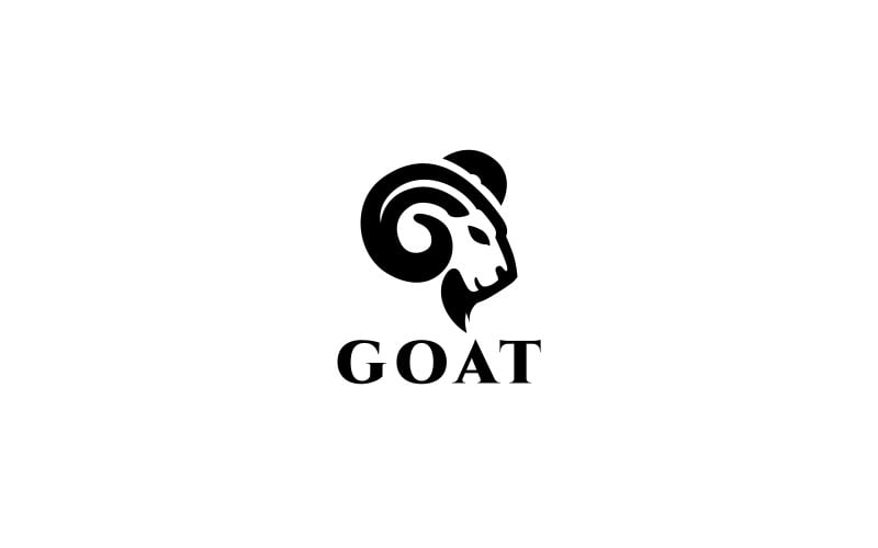 Шаблон логотипа коза