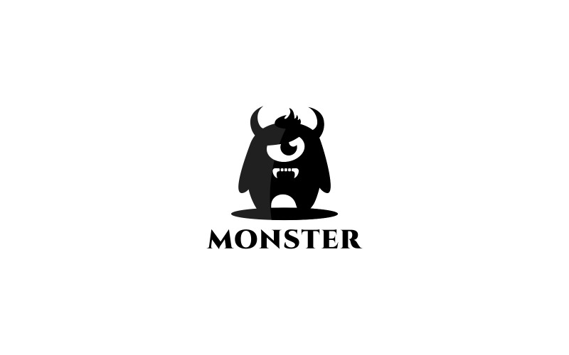 Шаблон логотипа монстра