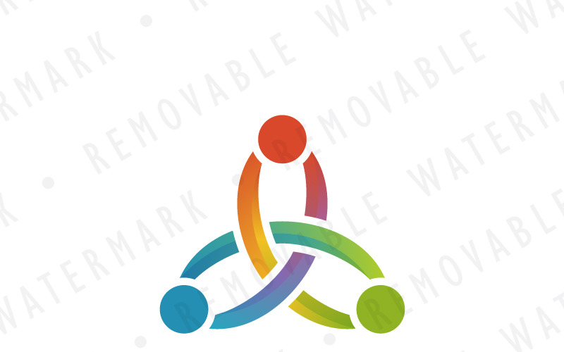 Download Шаблон логотипа "Triquetra Alliance Logo Template" / Triquetra Alliance Logo Template - Шаблон логотипа на тему графика abstract triquetra knot people alliance cooperation synergy social community connection bond link chain logo design template triangle technology communication unity