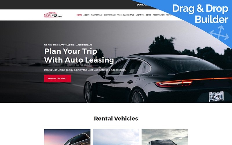 прокат автомобилей moto cms 3 шаблон