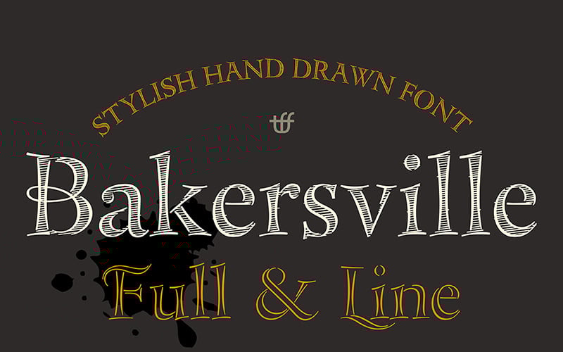 Download Шрифт "Bakersville - Font" / Bakersville - Font - Шрифт на тему графика vintage handcrafted handmade hand-drawn packaging display poster contemporary lettering food natural texture chalkboard and drink serif scetch