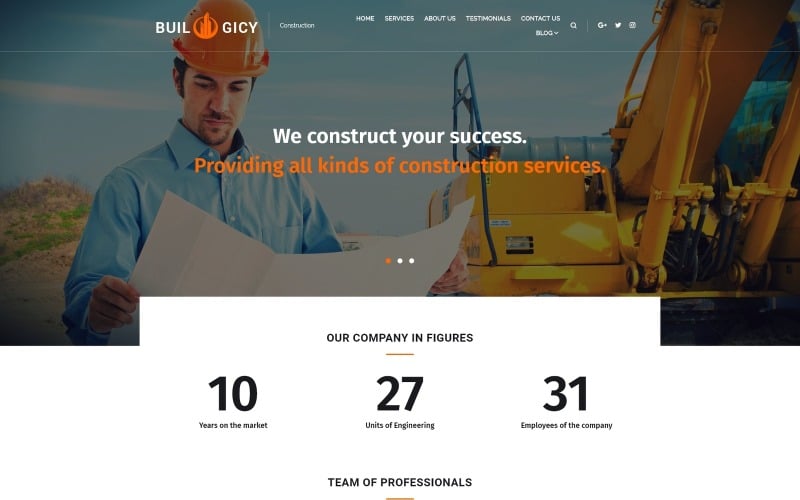 Builogicy - тема WordPress о строительстве