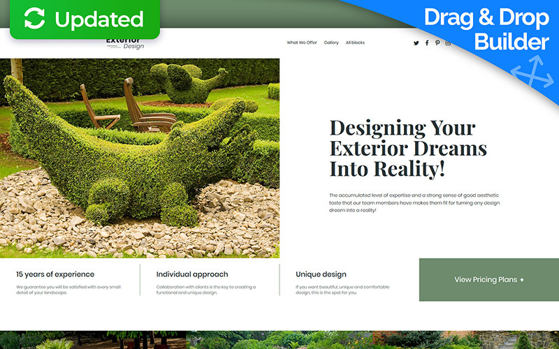 ландшафтный дизайн motocms 3 шаблон целевой страницы