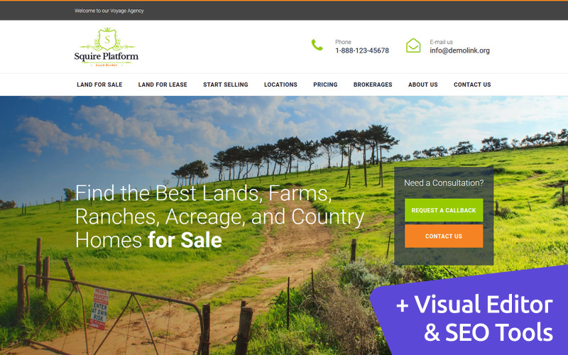 real estate broker premium moto cms 3 шаблон