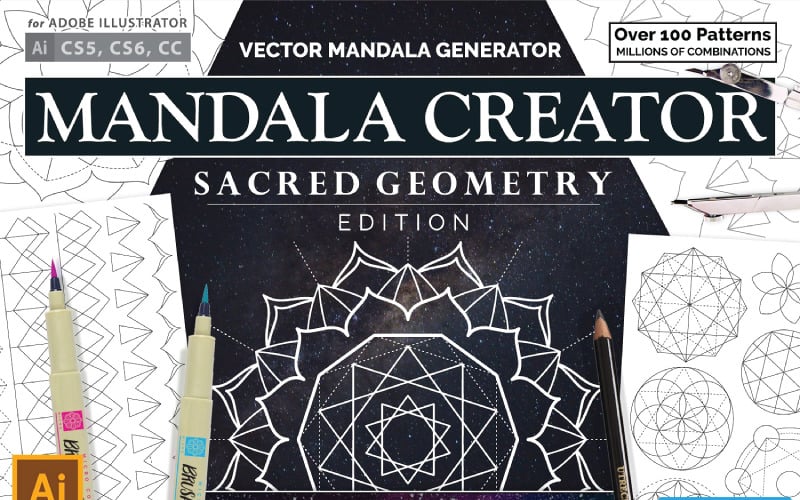 Vzor pro tvůrce mandaly posvátné geometrie