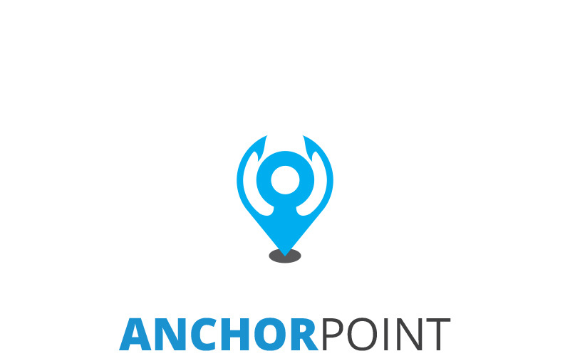 Download Шаблон логотипа "Anchor Point Logo Template" / Anchor Point Logo Template - Шаблон логотипа на тему графика anchors army blue boat boating brand chat church club company cross fish fishing location locator logotype marine logo template professional