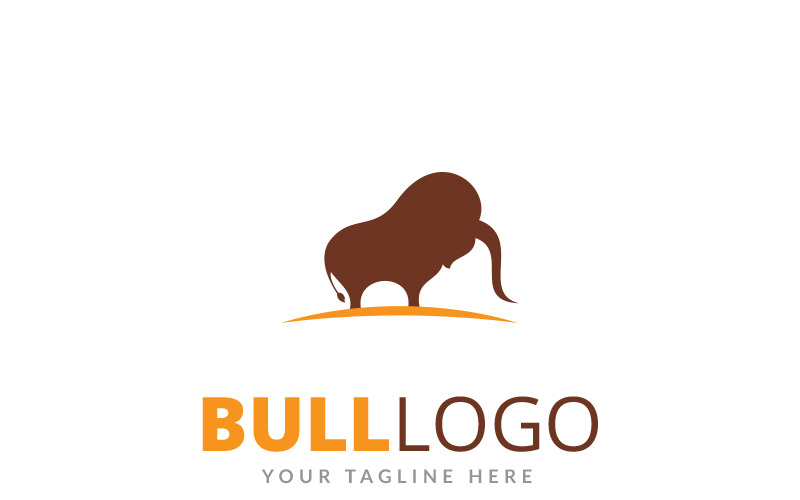 Download Шаблон логотипа "Bull - Logo Template" / Bull - Logo Template - Шаблон логотипа на тему графика attack black blue brand brave bull head logo mark business company creative dynamic forex gray logotype modern monetizing money red