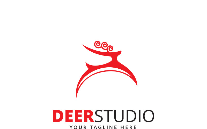 Deer Studio - шаблон логотипу