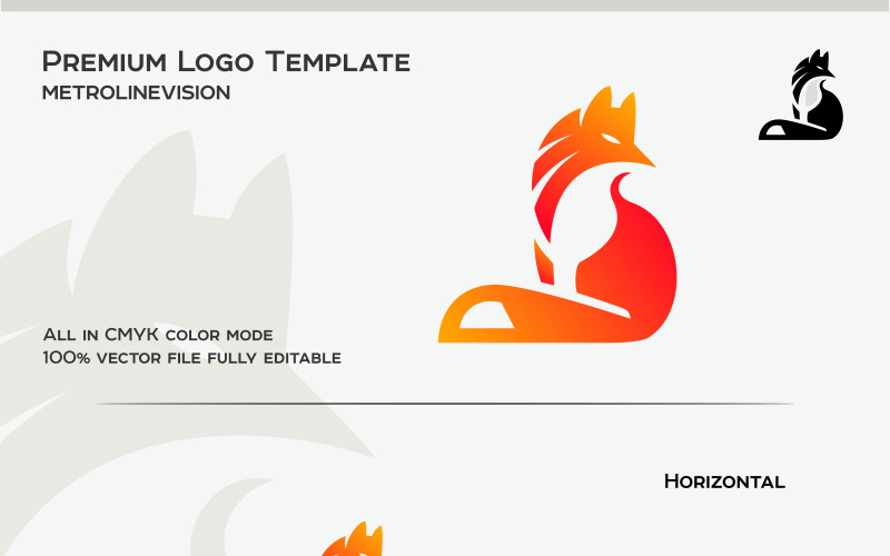 Download Шаблон логотипа "Fox Logo Template" / Fox Logo Template - Шаблон логотипа на тему графика animals app bear blog brand business colorful company cool creative emblem firm fox logo foxy game illustrator mark minimal pro