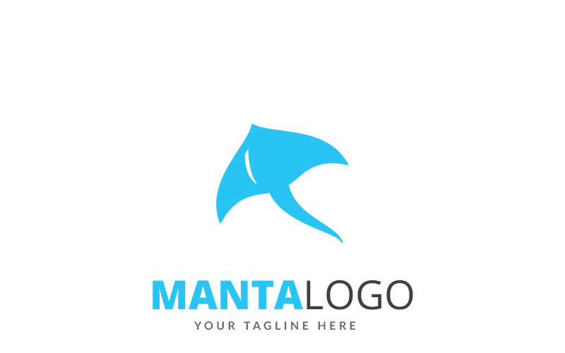 Download Шаблон логотипа "Manta - Logo Template" / Manta - Logo Template - Шаблон логотипа на тему графика animal blue brand business coral dive spot divers diving forum free illustration logo manta ocean ray scuba sea startup stingray