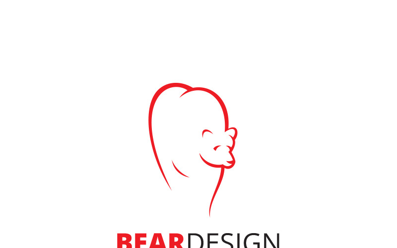 Медведь Дизайн - шаблон логотипа