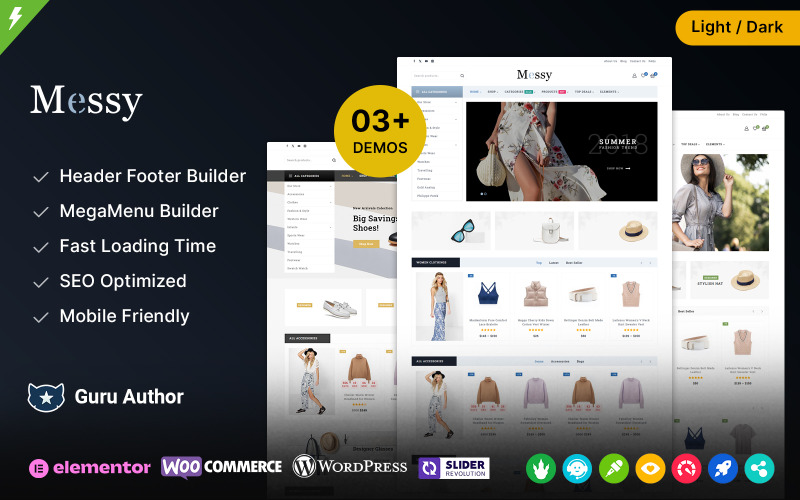Messy - Víceúčelový módní obchod WooCommerce Theme