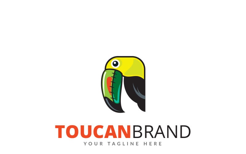 Modello di logo del marchio tucano