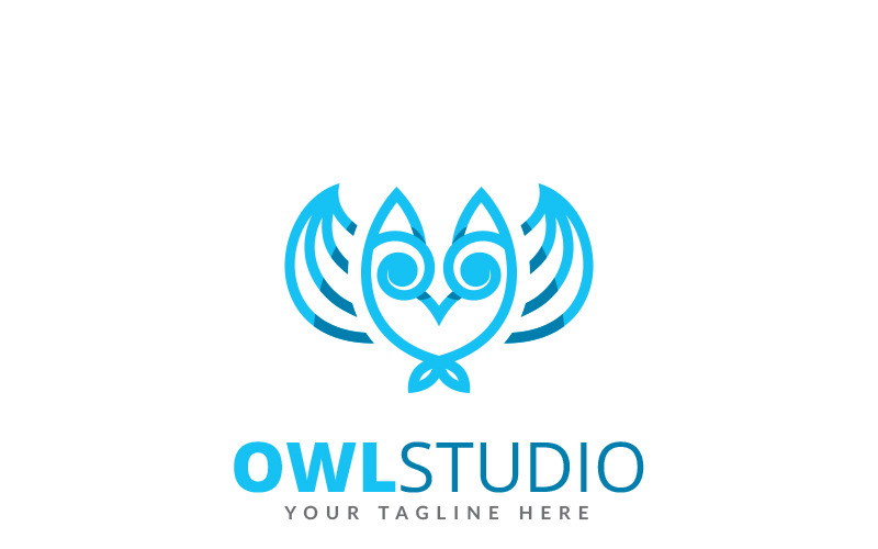 Download Шаблон логотипа "Owl Logo template" / Owl Logo template - Шаблон логотипа на тему графика animal planet artistic bird blog book cartoon character discovery education fly insomnia learn mascot night nocturnal owl logo school smart
