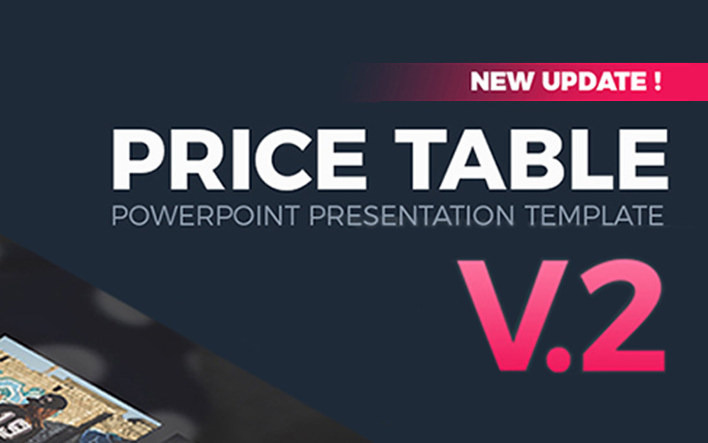 Таблица цен V2 - шаблон PowerPoint