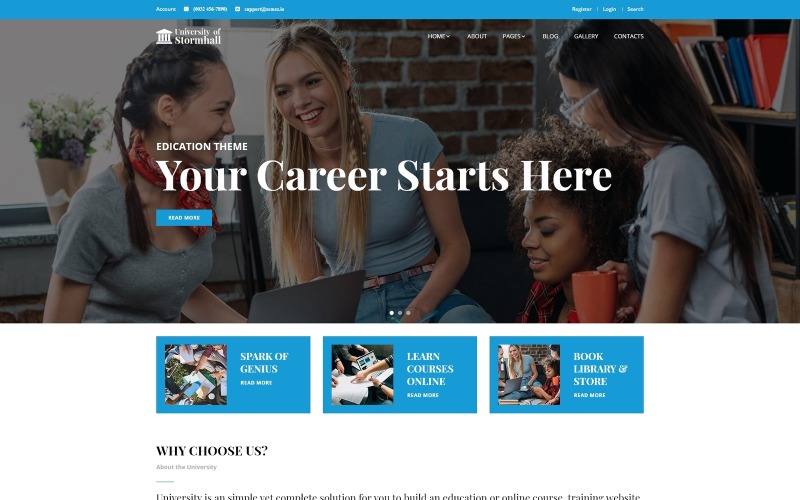 университетский адаптивный шаблон joomla