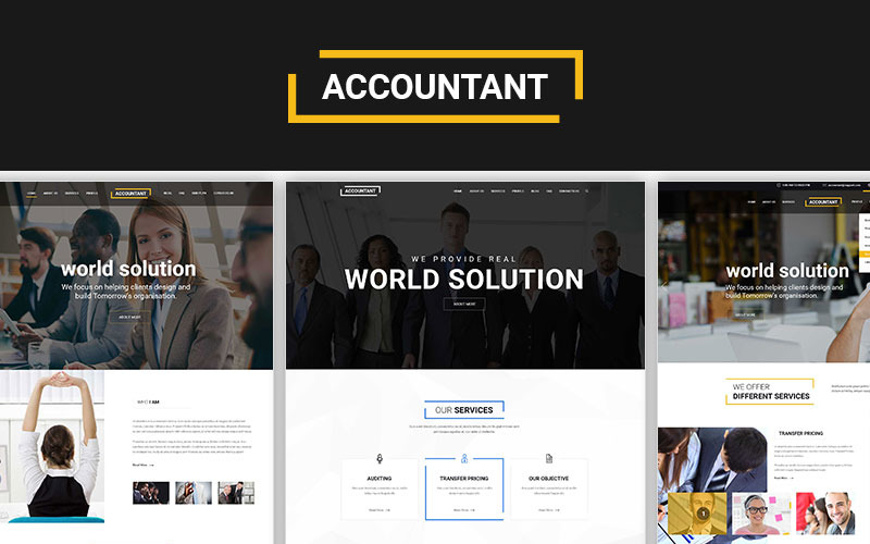 Accountant PSD-sjabloon