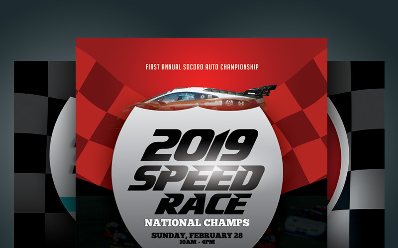 Download Фирменный стиль "Auto Racing Flyer - Corporate Identity Template" / Auto Racing Flyer - Corporate Identity Template - Фирменный стиль на тему графика ad auto car show flag daytona 500 drag flyer hotrod magazine motor nascar night party race racing sport speed
