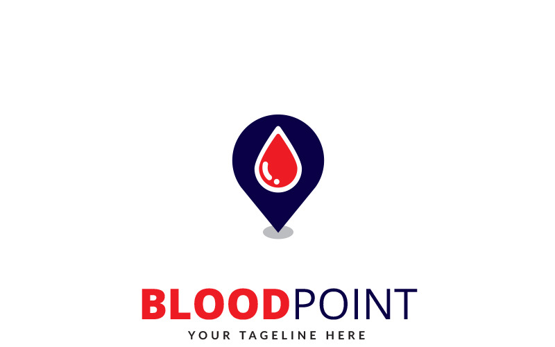 Download Шаблон логотипа "Blood Point Logo Template" / Blood Point Logo Template - Шаблон логотипа на тему графика blood care clean cool deep donate donation drop droplet eco fresh health innovation leaf liquid liquor love nature plus red
