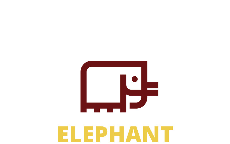 Elefante - Plantilla de logotipo
