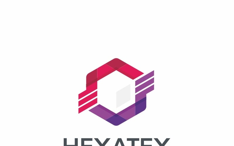 Hexagon logotyp mall