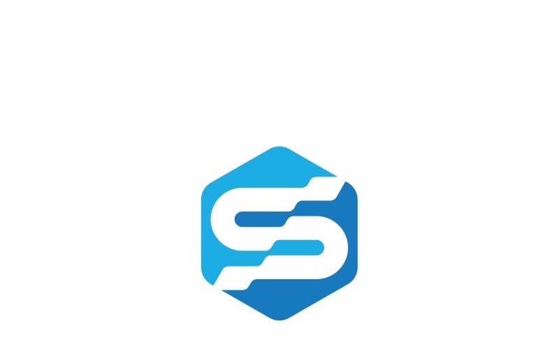 Modèle de logo de logo de lettre de logiciel S