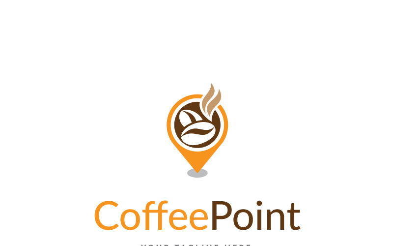 Modelo de logotipo do Coffee Point