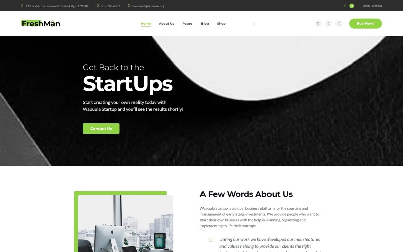 Nybörjare - Startup Company WordPress Elementor Theme