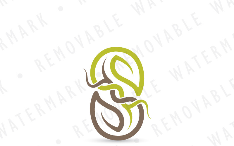 S Natürliche Symbiose-Logo-Vorlage