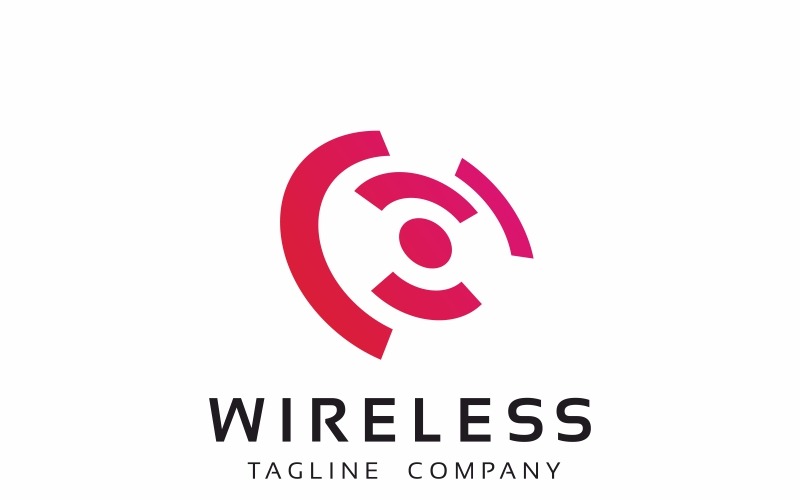 Шаблон логотипа беспроводной сети