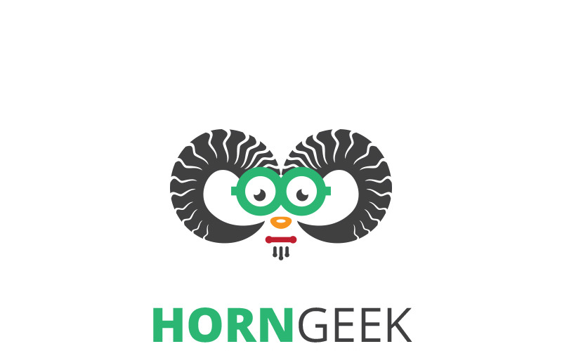 Шаблон логотипу Horn Geek