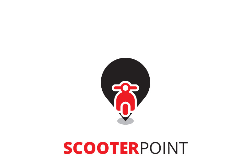 Download Шаблон логотипа "Scooter Point - Logo Template" / Scooter Point - Logo Template - Шаблон логотипа на тему графика scooter point location parking arrow bike buy diversity exchange logo motor motorbike rental trade rent scooter sell simple transport transportation