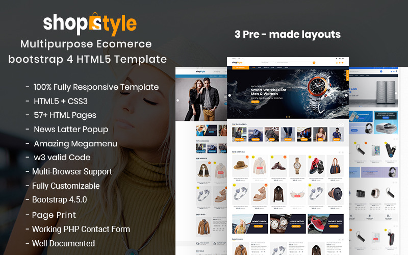 commerce html5 шаблон сайта