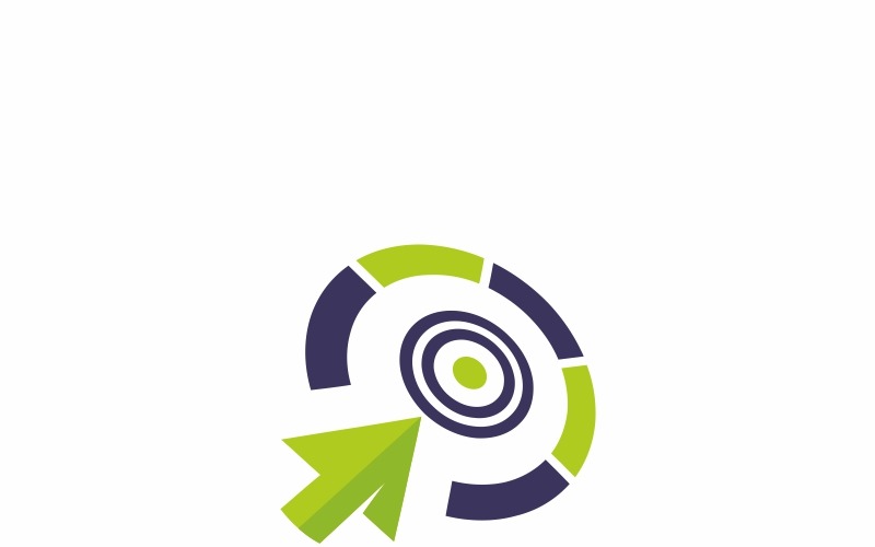 Šipka cílové logo šablona