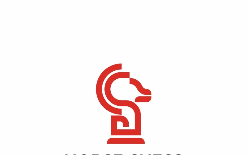 Szablon Logo szachy konia