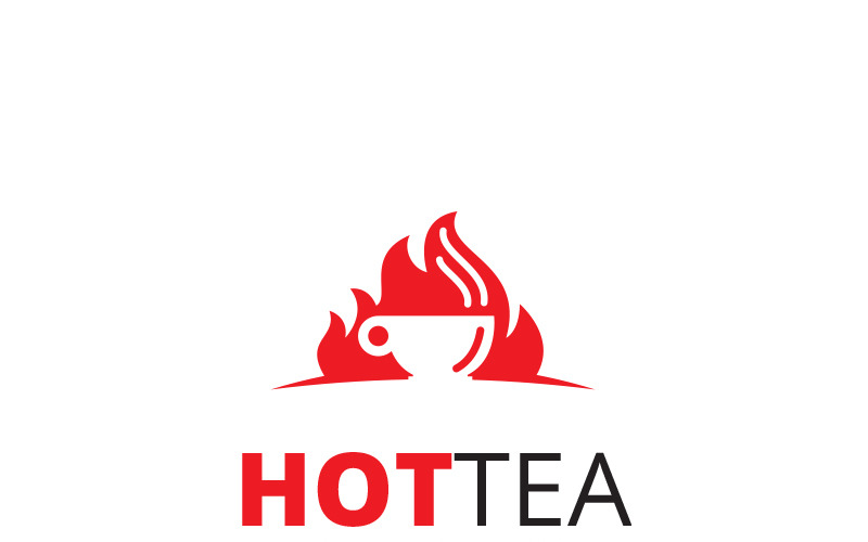 Tè caldo - modello di logo