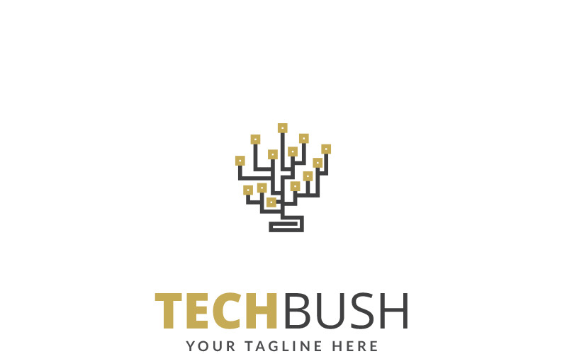 Tech Bush - Plantilla de logotipo
