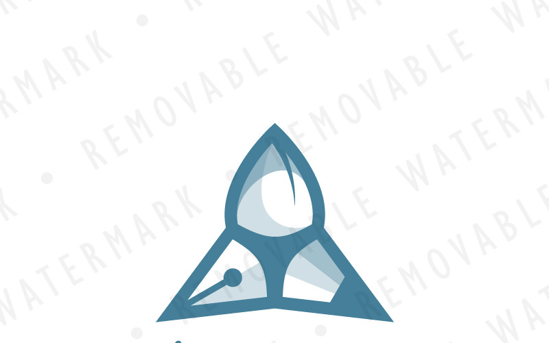 Download Шаблон логотипа "Triangle of Creation Logo Template" / Triangle of Creation Logo Template - Шаблон логотипа на тему графика pencil brush pen ink triangle creativity draw pyramid delta visual art logo design template write tattoo artist office education entertainment