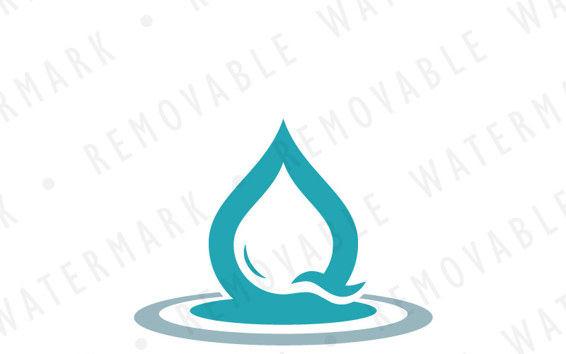 Download Шаблон логотипа "Water Drop Impact Logo Template" / Water Drop Impact Logo Template - Шаблон логотипа на тему графика energy wave water q spa fluid drop liquid droplet impact oil logo design template pool ripple cosmetics drink source beauty