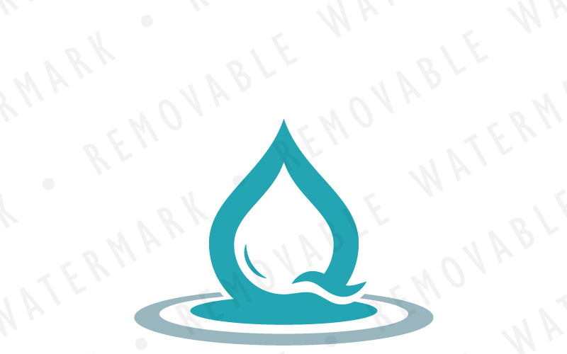 Waterdruppel Impact Logo sjabloon