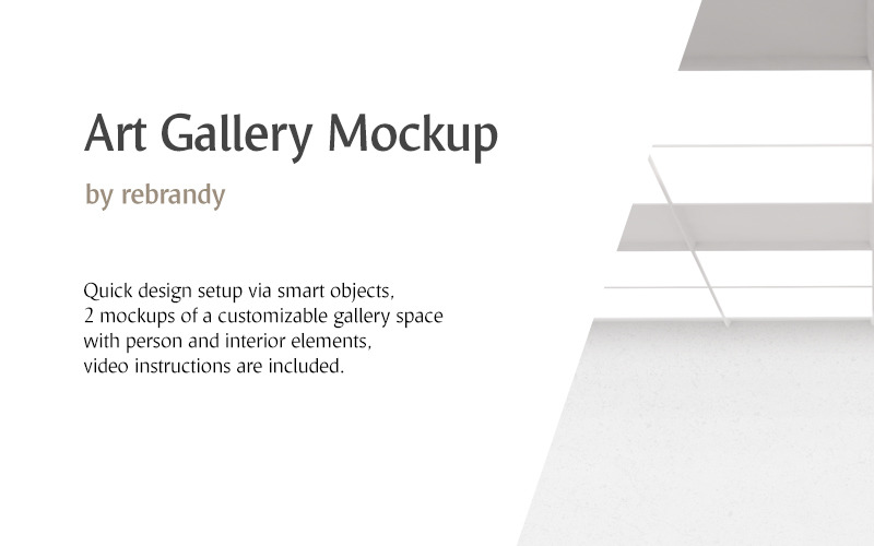 Download Мокап для продукта "Art Gallery product mockup" / Art Gallery product mockup - Мокап для продукта на тему графика gallery art artwork mockup mock up portico canvas museum wall interior person exhibition expo display contemporary paint showpiece space mokcup