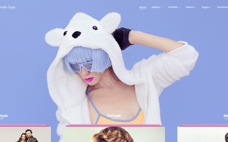 фотограф портфолио многостраничный шаблон сайта