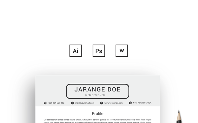 Download Резюме "Karanf Doe Clean Resume Template" / Karanf Doe Clean Resume Template - Резюме на тему графика a4 resume template business clean corporate customisable customize design easy editable logo flyer free fonts indesign letter magazine ad modern