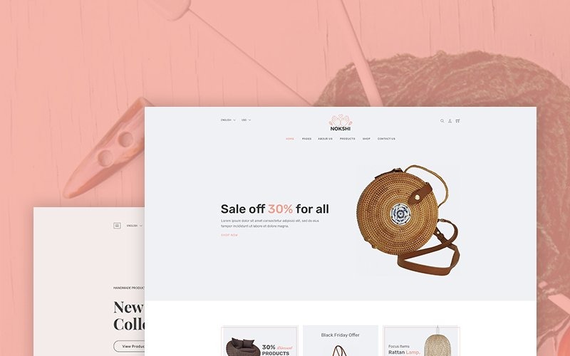 Nokshi - Modèle de site Web de commerce électronique artisanal